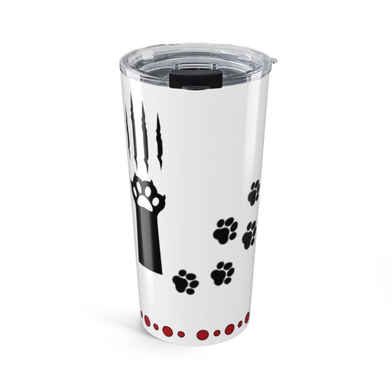 calm cat paw print tumbler | 20oz stainless steel travel cup