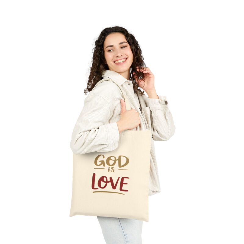 tote bag — "god is love" canvas tote (christian faith, inspirational gift)