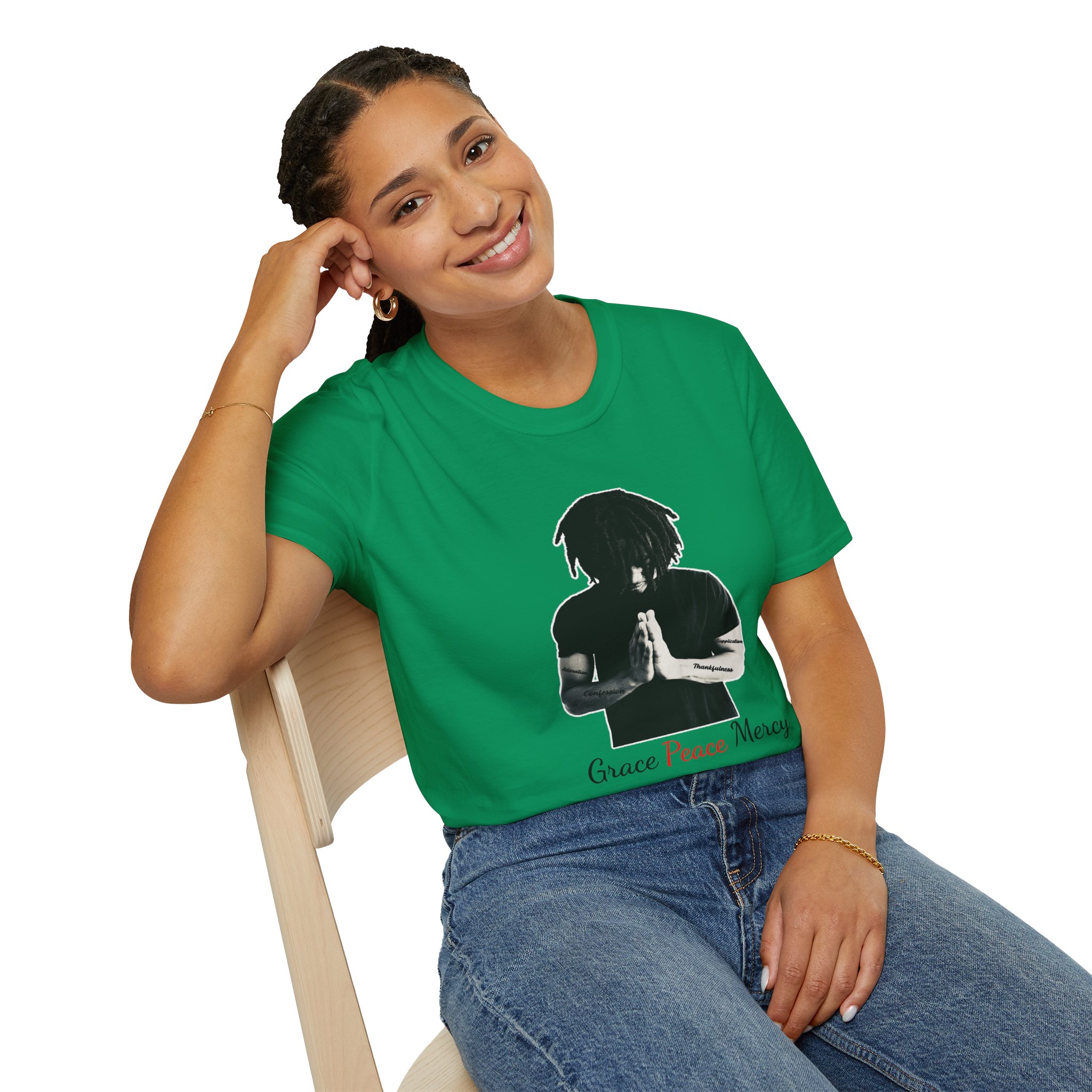 prayer silhouette t shirt — "grace peace mercy" inspirational tee prayer silhouette t shirt — "grace peace mercy" inspirational tee