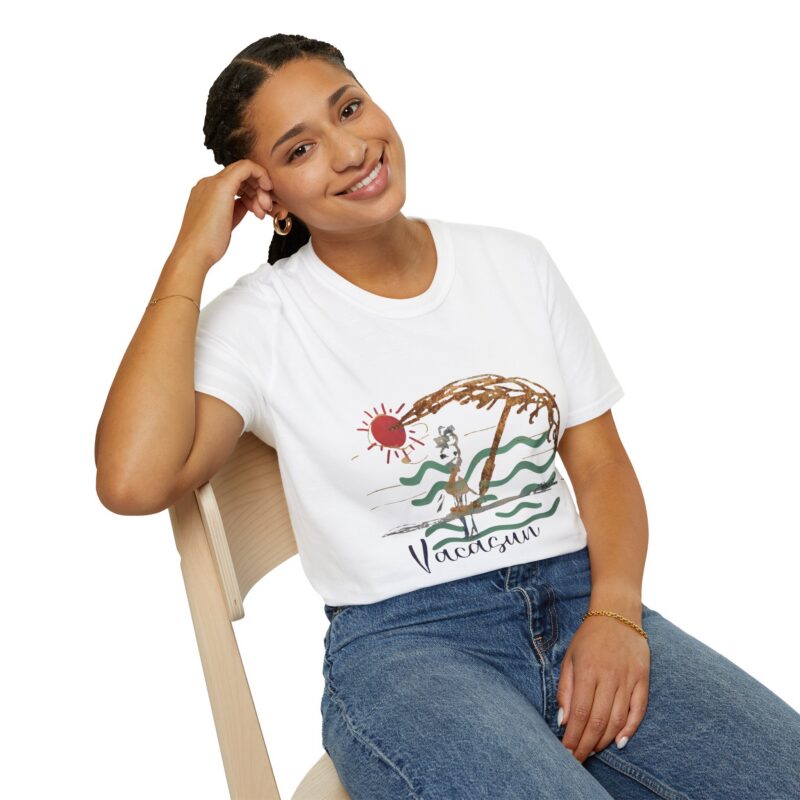 vacation beach t shirt — hand drawn palm, waves & sun graphic vacation beach t shirt — hand drawn palm, waves & sun graphic