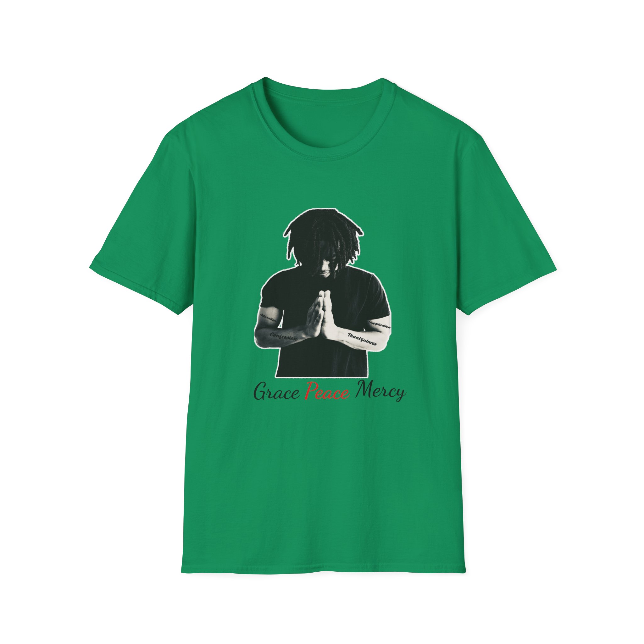 prayer silhouette t shirt — "grace peace mercy" inspirational tee prayer silhouette t shirt — "grace peace mercy" inspirational tee