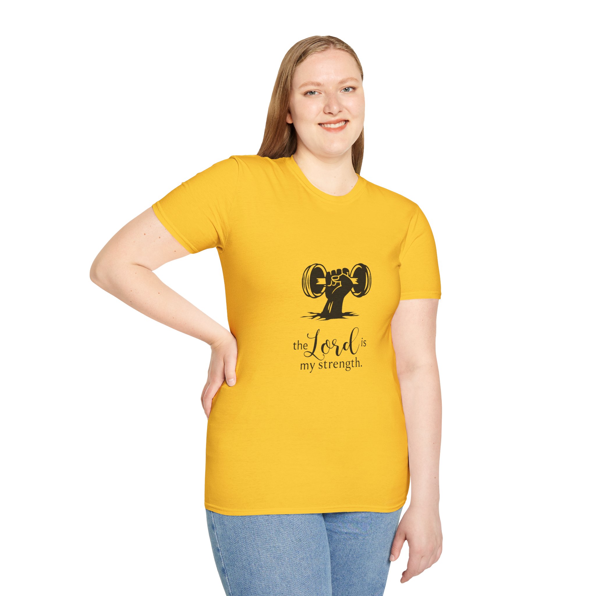 t shirt — "the lord is my strength" fitness faith tee t shirt — "the lord is my strength" fitness faith tee