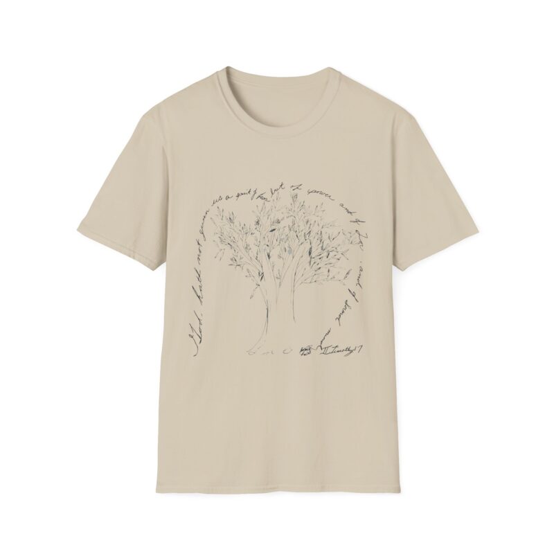 floral script tee — delicate handwritten meadow t shirt