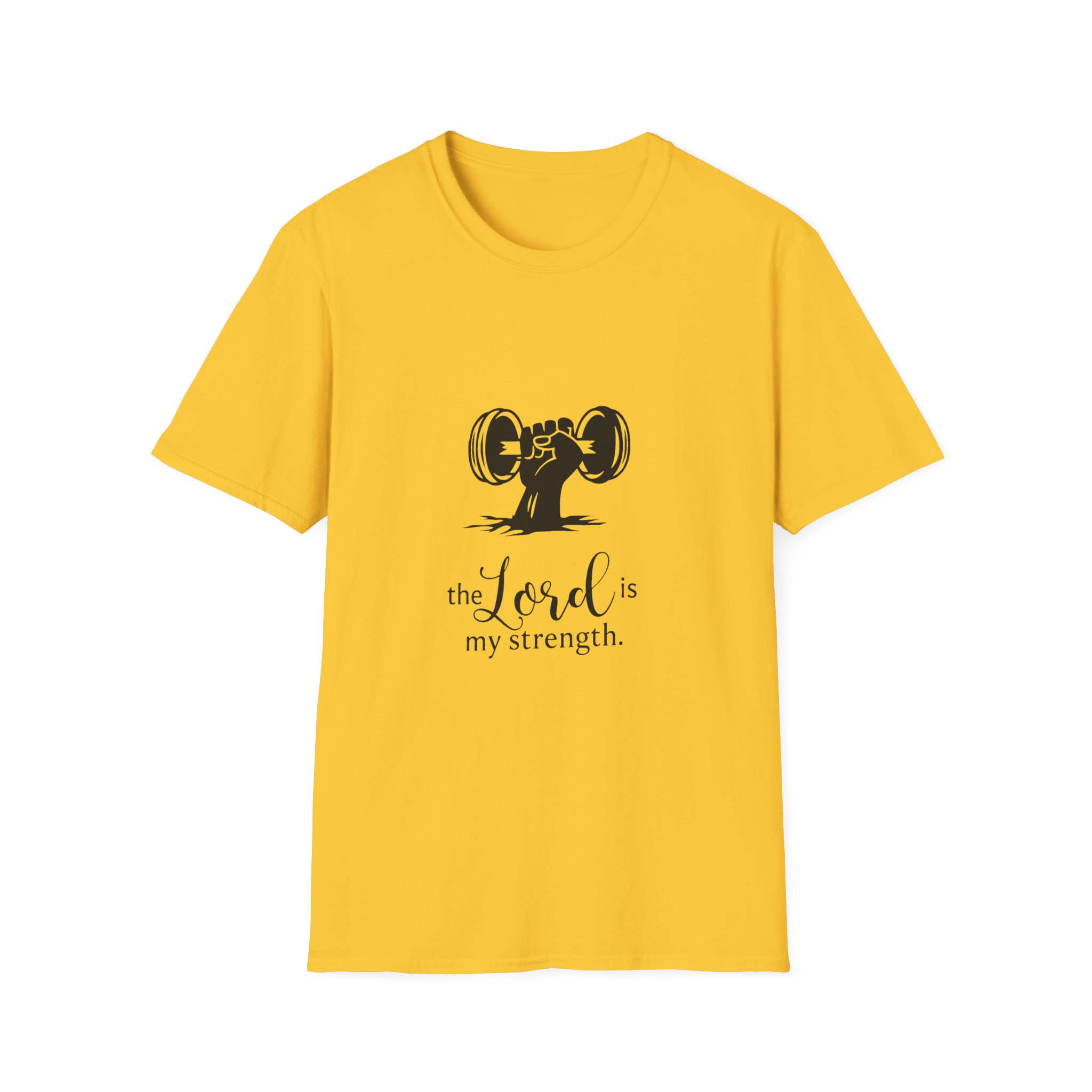 t shirt — "the lord is my strength" fitness faith tee t shirt — "the lord is my strength" fitness faith tee
