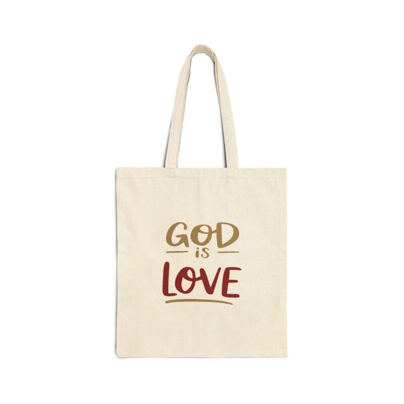 tote bag — "god is love" canvas tote (christian faith, inspirational gift)