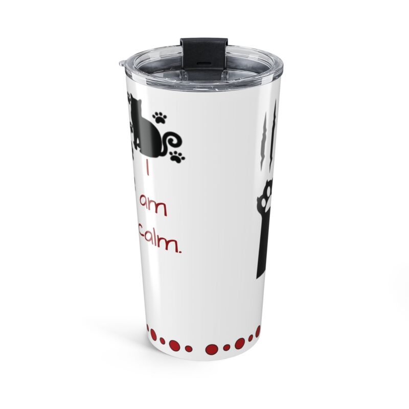 calm cat paw print tumbler | 20oz stainless steel travel cup