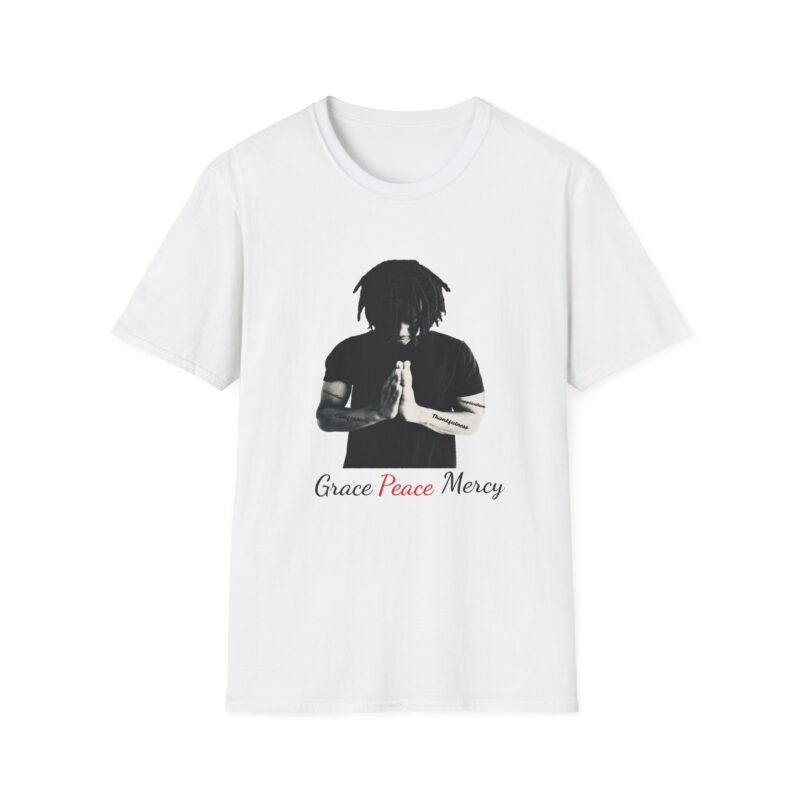 prayer silhouette t shirt — "grace peace mercy" inspirational tee