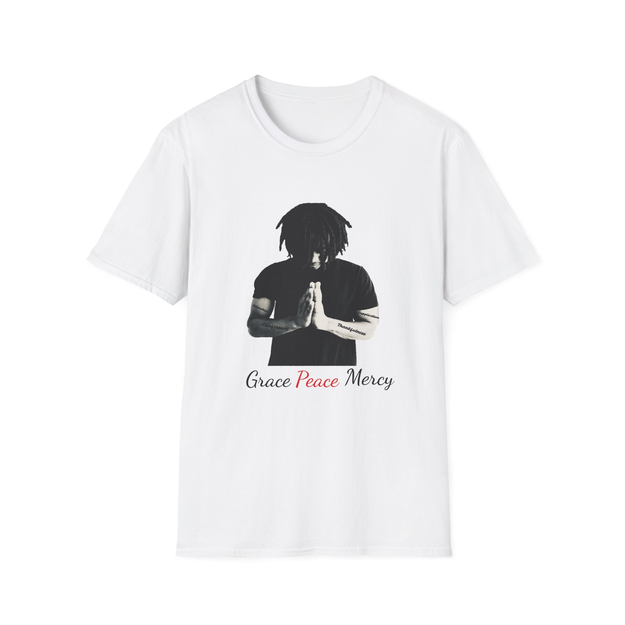 prayer silhouette t shirt — "grace peace mercy" inspirational tee prayer silhouette t shirt — "grace peace mercy" inspirational tee