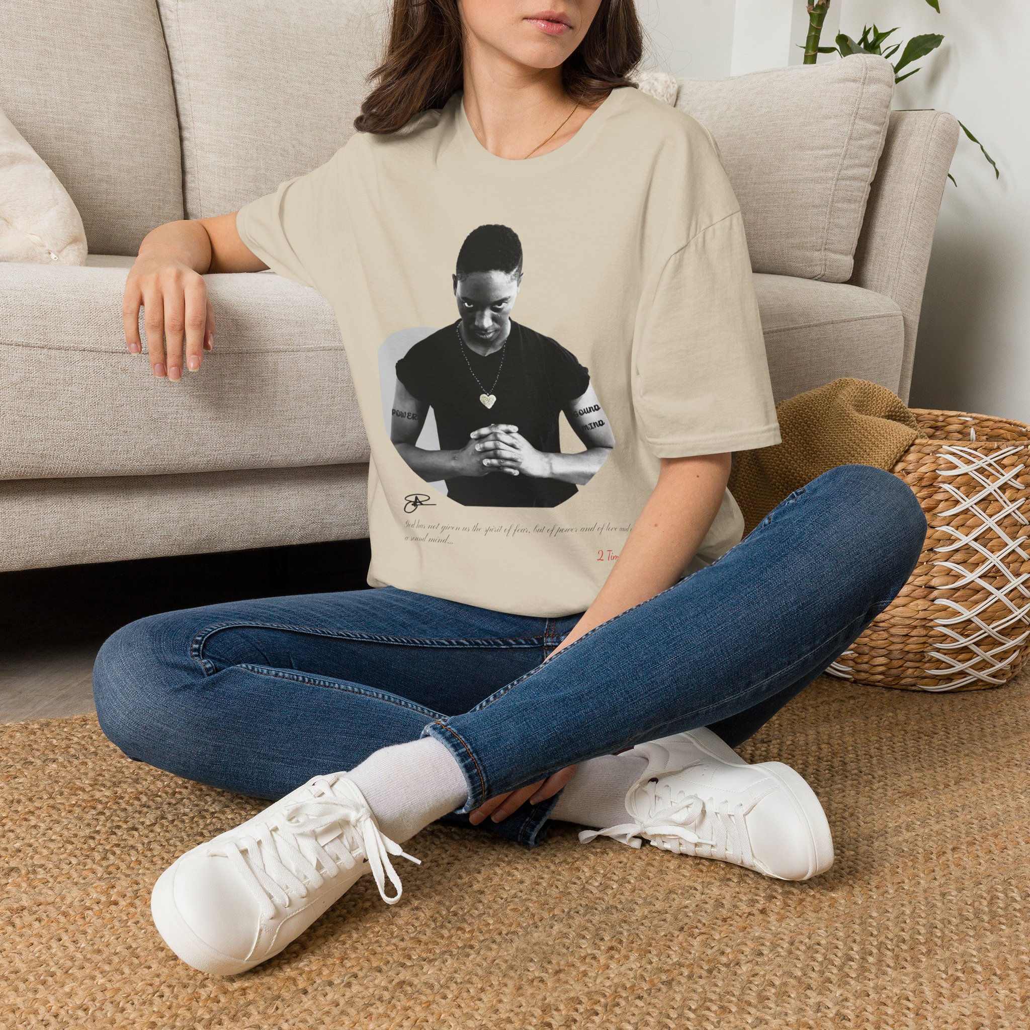 prayer pose t shirt — black & white inspirational graphic tee prayer pose t shirt — black & white inspirational graphic tee