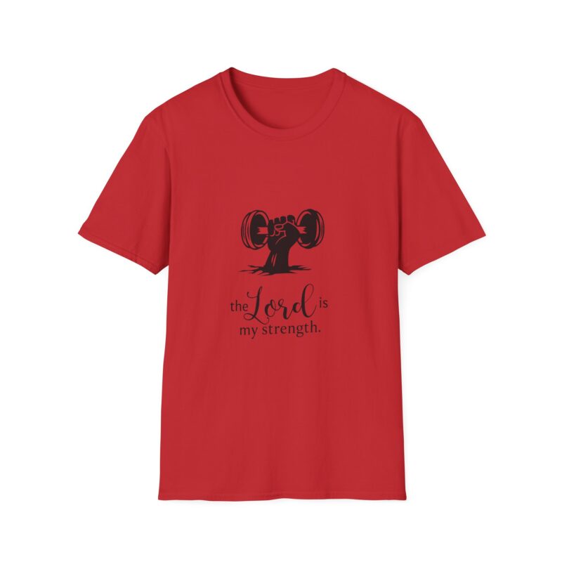 t shirt — "the lord is my strength" fitness faith tee
