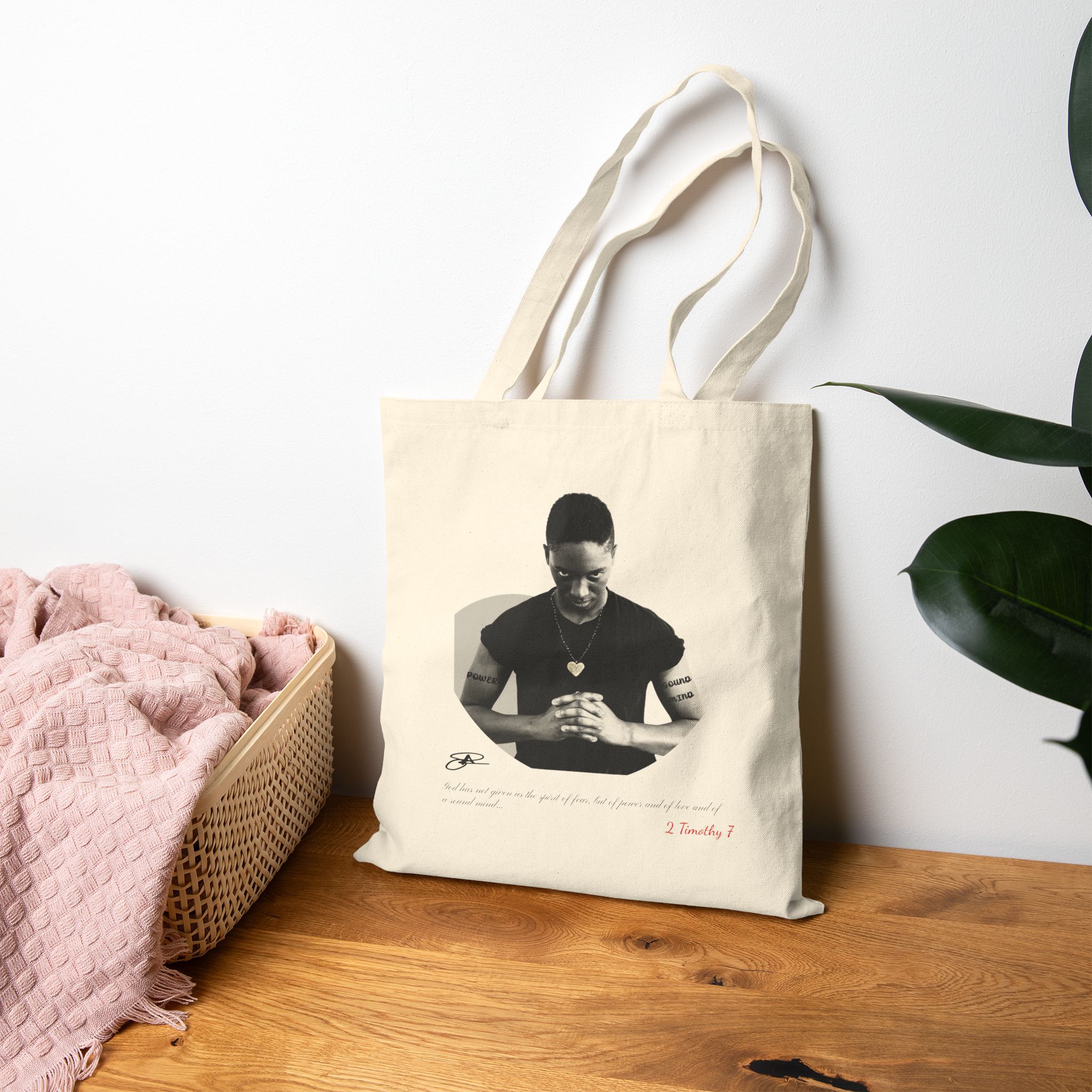 canvas tote bag — minimal natural cotton shopper