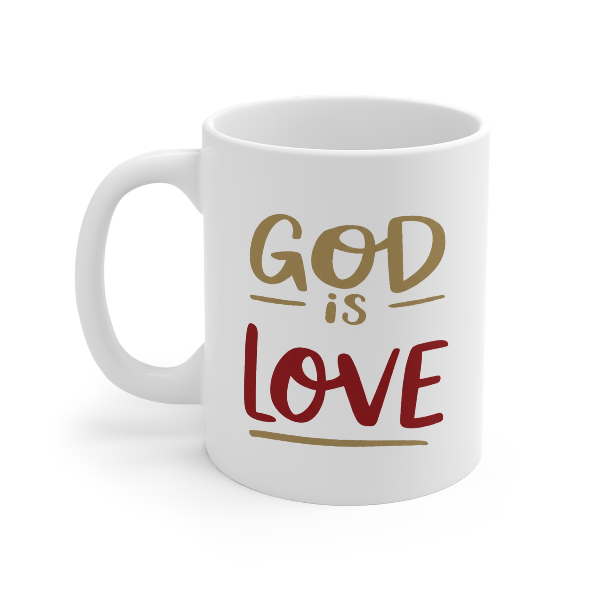 god is love ceramic mug — inspirational christian coffee cup, faith gift (11oz) god is love ceramic mug — inspirational christian coffee cup, faith gift (11oz)